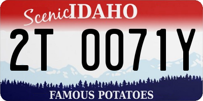 ID license plate 2T0071Y