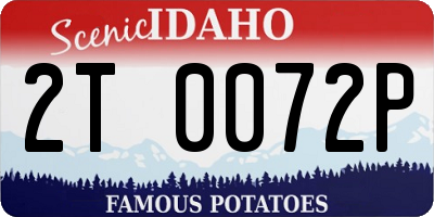 ID license plate 2T0072P