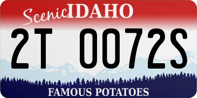 ID license plate 2T0072S