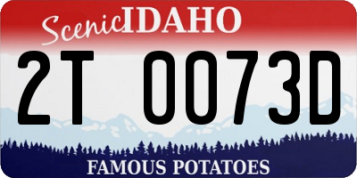 ID license plate 2T0073D