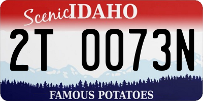 ID license plate 2T0073N