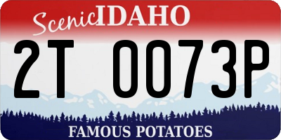 ID license plate 2T0073P