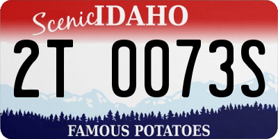 ID license plate 2T0073S