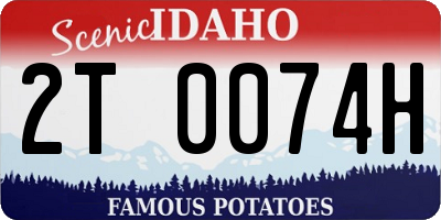 ID license plate 2T0074H