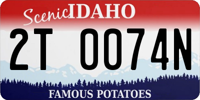 ID license plate 2T0074N