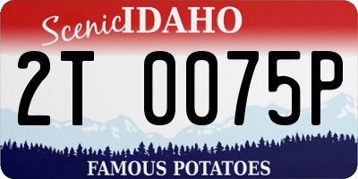 ID license plate 2T0075P
