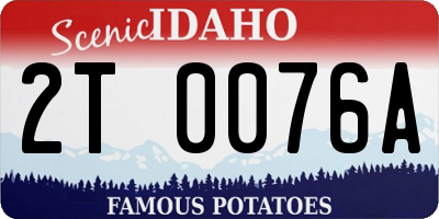 ID license plate 2T0076A