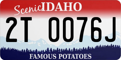 ID license plate 2T0076J