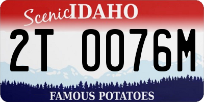 ID license plate 2T0076M