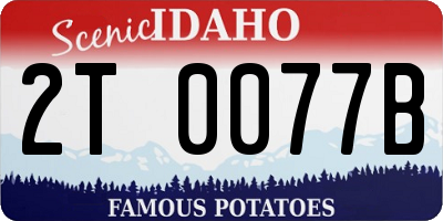 ID license plate 2T0077B