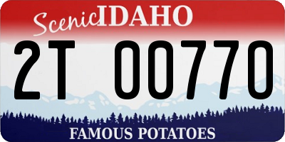 ID license plate 2T0077O