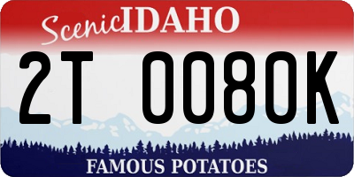 ID license plate 2T0080K