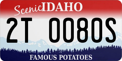 ID license plate 2T0080S