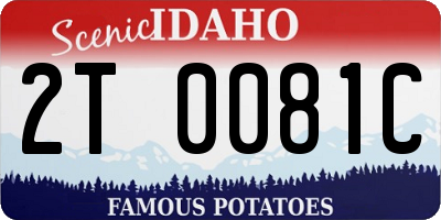 ID license plate 2T0081C