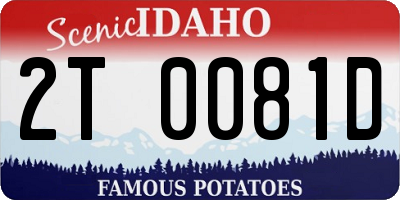 ID license plate 2T0081D