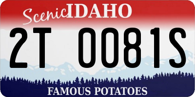 ID license plate 2T0081S