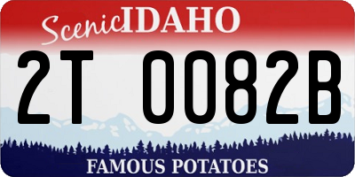 ID license plate 2T0082B