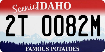 ID license plate 2T0082M