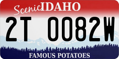 ID license plate 2T0082W