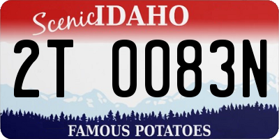 ID license plate 2T0083N