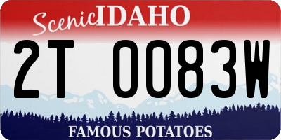 ID license plate 2T0083W