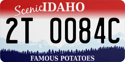 ID license plate 2T0084C