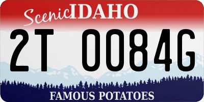 ID license plate 2T0084G