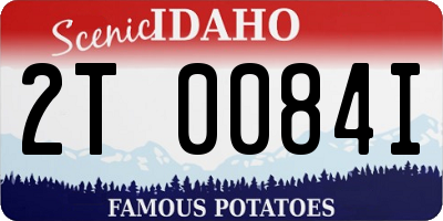 ID license plate 2T0084I