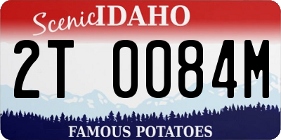 ID license plate 2T0084M