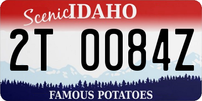 ID license plate 2T0084Z