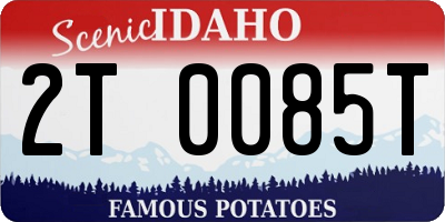 ID license plate 2T0085T