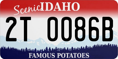 ID license plate 2T0086B