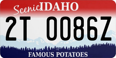 ID license plate 2T0086Z