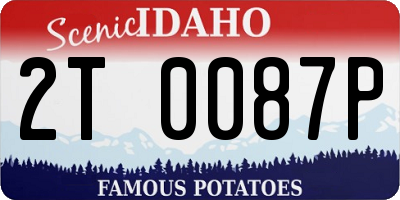 ID license plate 2T0087P