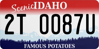 ID license plate 2T0087U