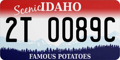 ID license plate 2T0089C