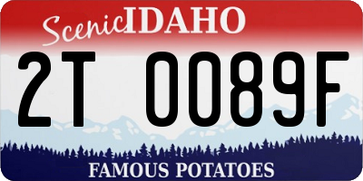 ID license plate 2T0089F