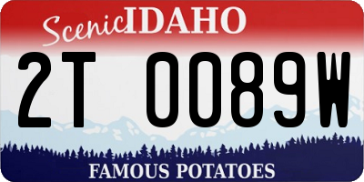 ID license plate 2T0089W