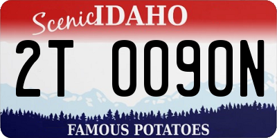 ID license plate 2T0090N