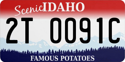 ID license plate 2T0091C