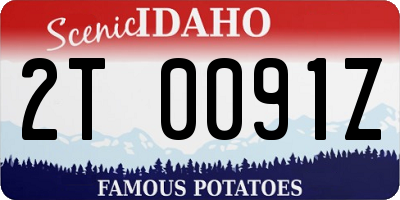 ID license plate 2T0091Z