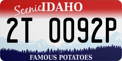ID license plate 2T0092P