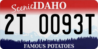 ID license plate 2T0093T