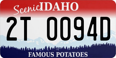 ID license plate 2T0094D
