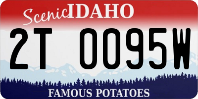 ID license plate 2T0095W