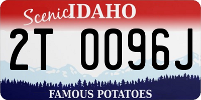 ID license plate 2T0096J