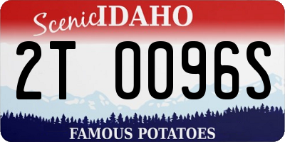 ID license plate 2T0096S