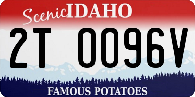 ID license plate 2T0096V