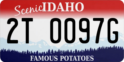 ID license plate 2T0097G