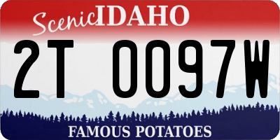 ID license plate 2T0097W